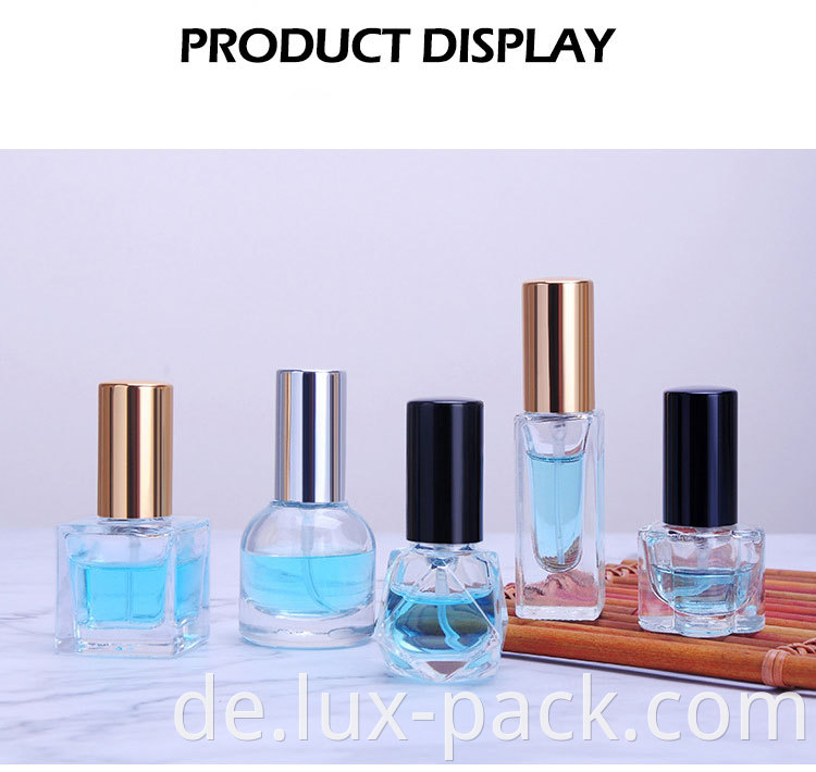 4ml-15ml Glas transparente kosmetische Parfümflasche mit Box Hautpflegeverpackung